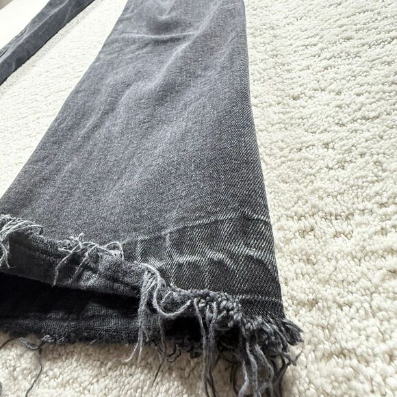 Free People We The Free Multi Button Up High Waist Straight Dark Charcoal Jeans - Picture 6 of 16